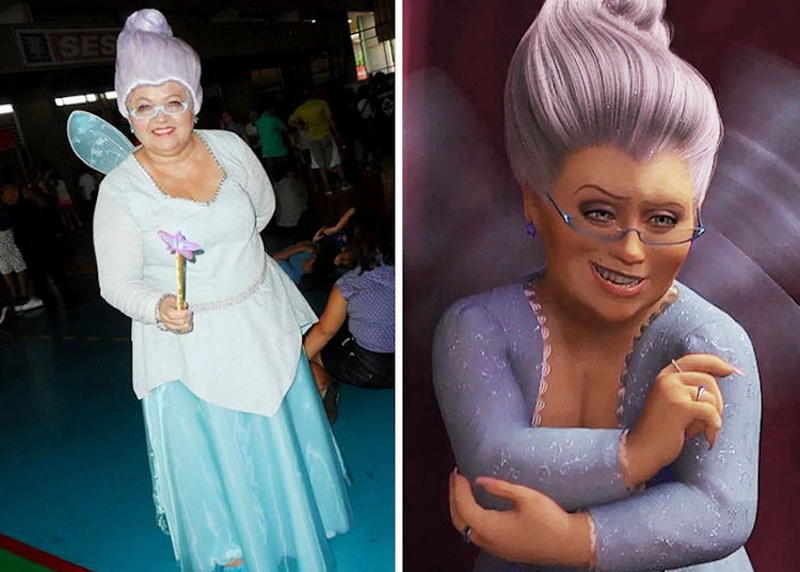 Бразильянка талантливо перевоплощается в персонажей мультфильмов