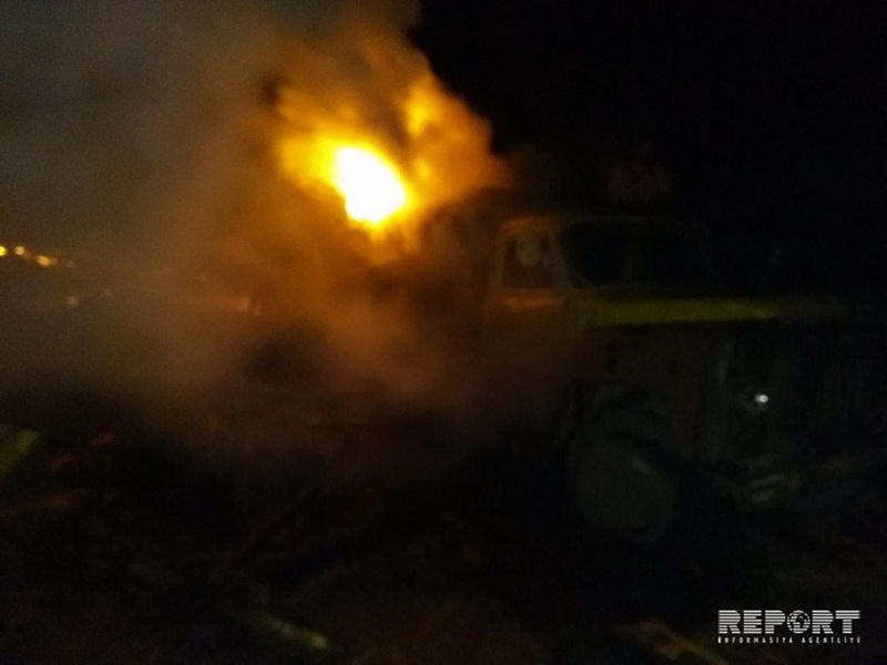Сильный пожар в Гахе: сгорел цех пиломатериалов