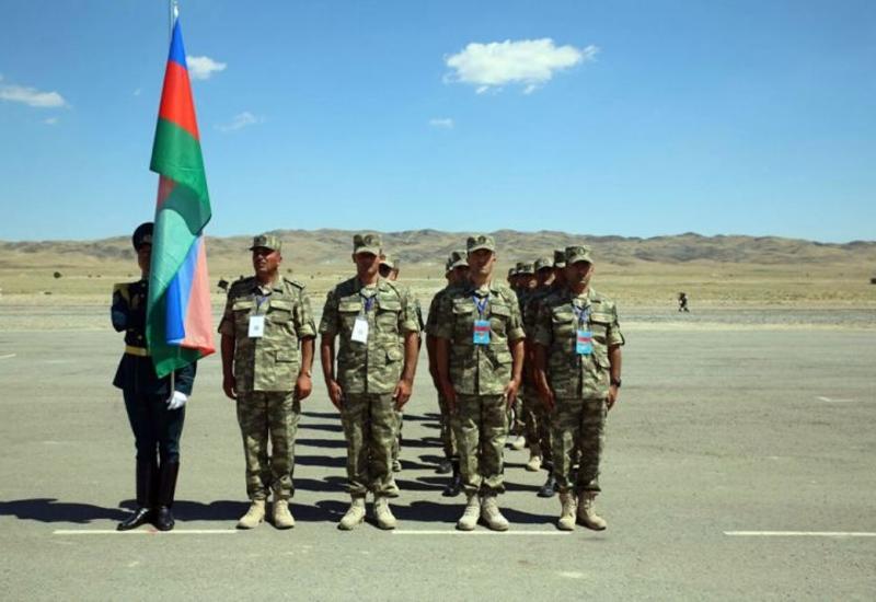 Азербайджанские снайперы на армейских играх в Казахстане