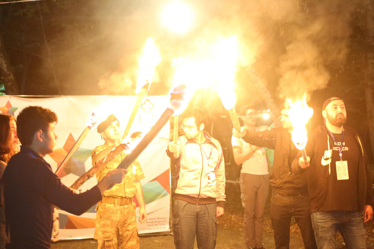 В Губе прошло факельное шествие