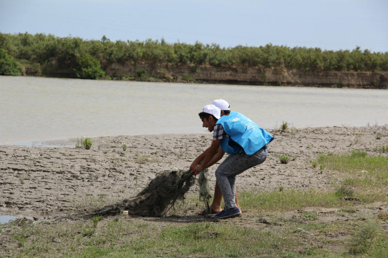 В Азербайджане прошла акция по очистке дельты реки Кура