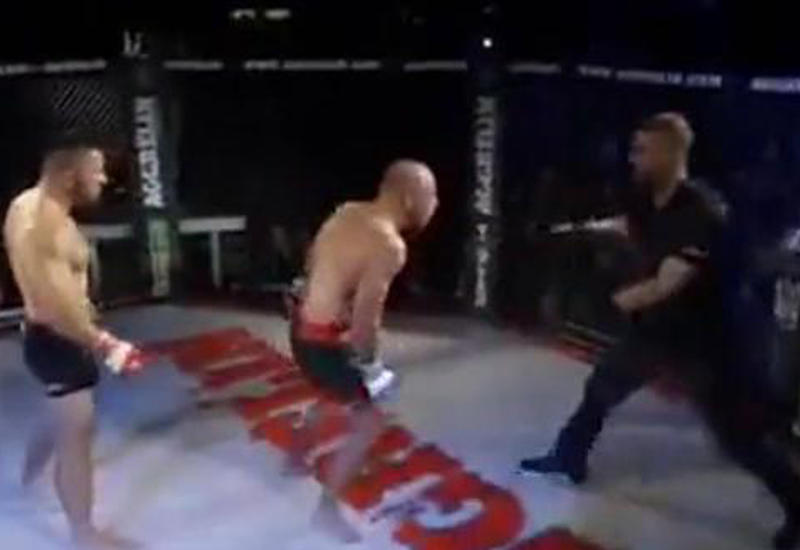 Боец ММА напал на судью во время боя