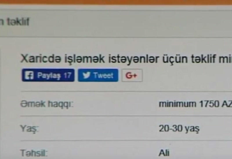Şirin vədlər və xaricdə iş elanları