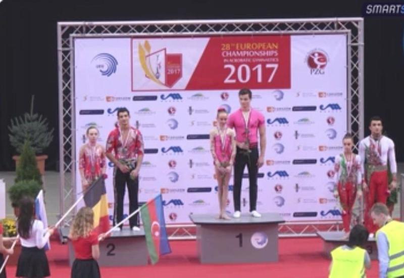 Азербайджанские акробаты заняли третье место на чемпионате Европы