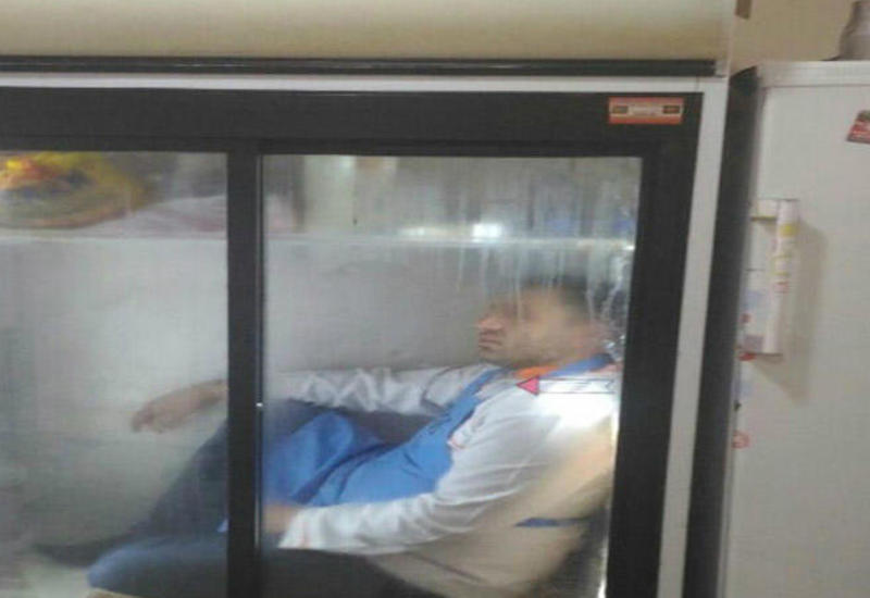Pivə içmək üçün gecəni soyuducuda keçirdi, səhər isə...