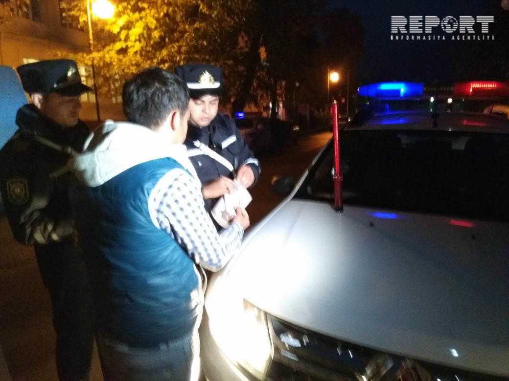 Cərimə ödənişini gecikdirmiş sürücülərə qarşı reyddən görüntülər
