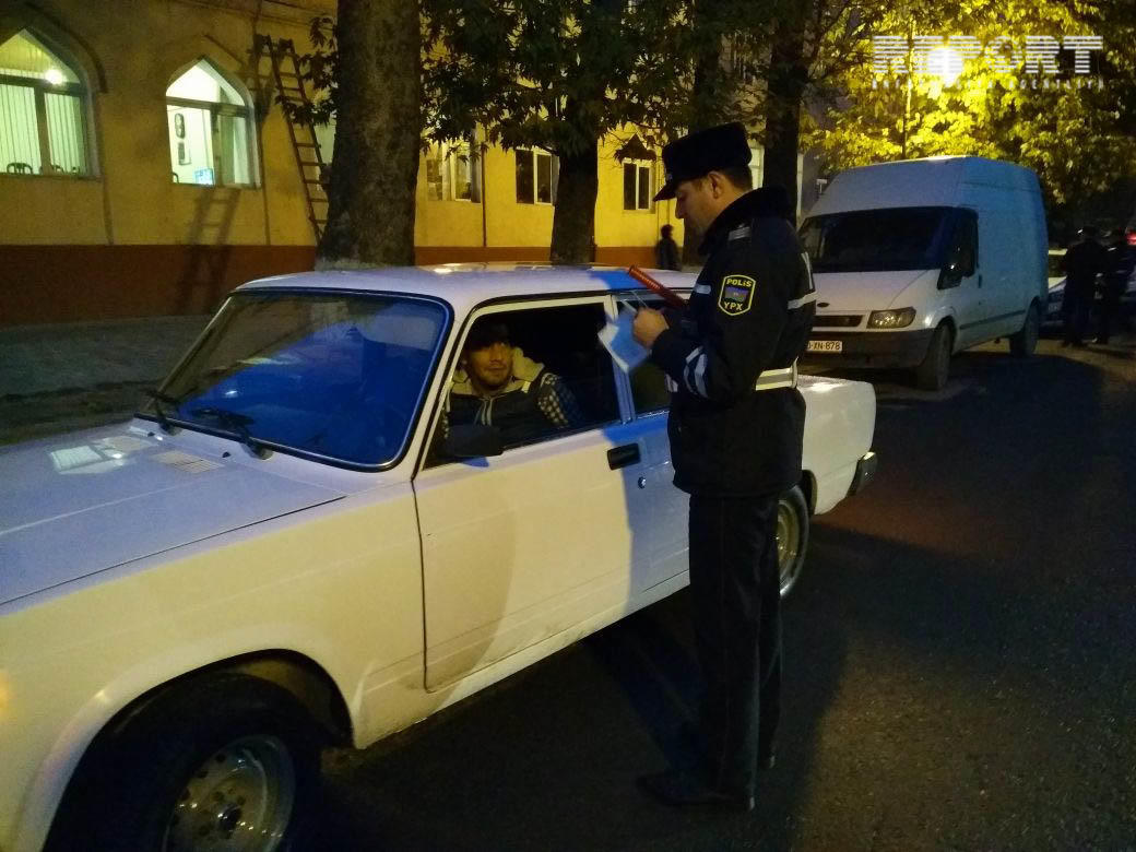 Cərimə ödənişini gecikdirmiş sürücülərə qarşı reyddən görüntülər
