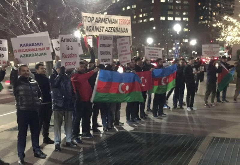 В Бостоне прошла акция протеста азербайджанской общины
