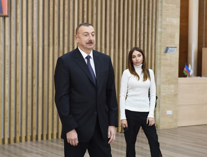 Поездка Президента Ильхама Алиева и его супруги Мехрибан Алиевой в Губинский район