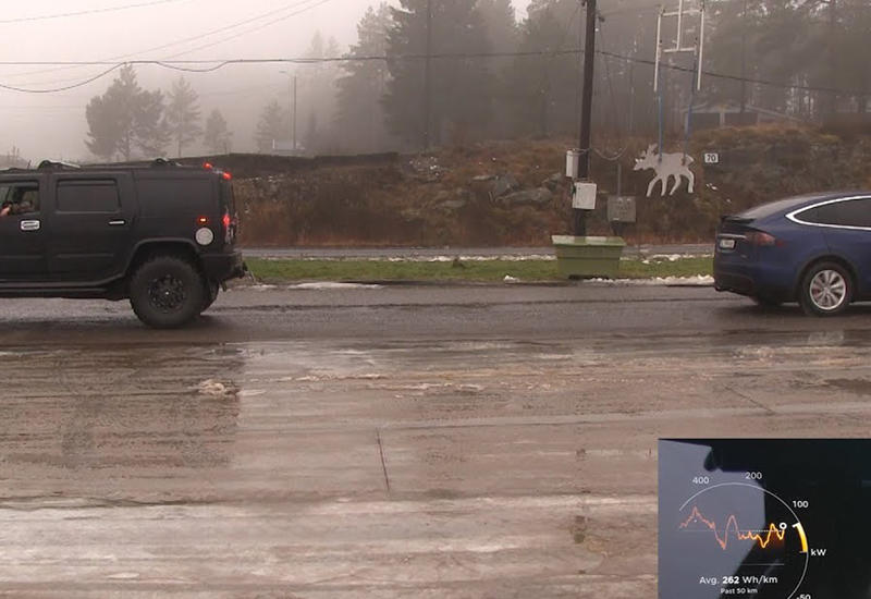 Hummer отомстил Tesla Model X за "убитый" Land Cruiser