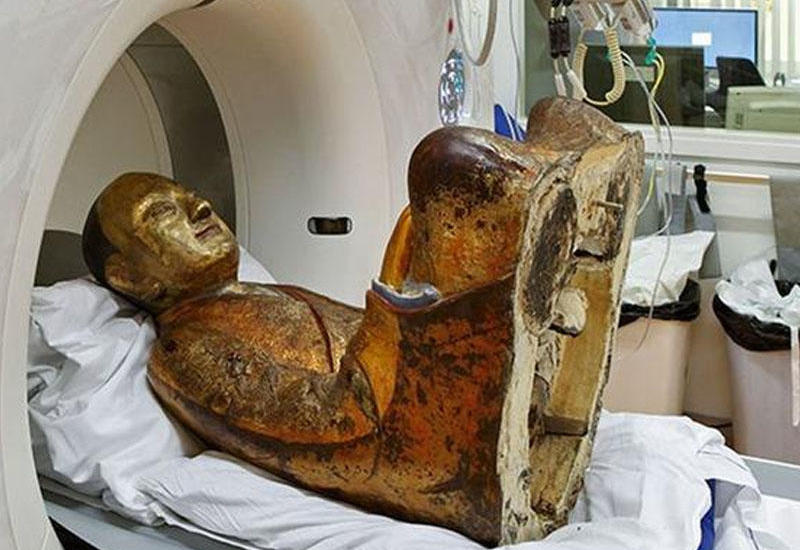 Budda heykəlinin içindən çıxanlar ŞOK ETDİ