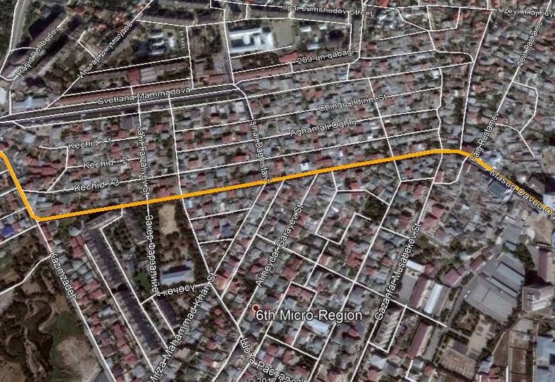 На этой улице Баку движение частично ограничивается