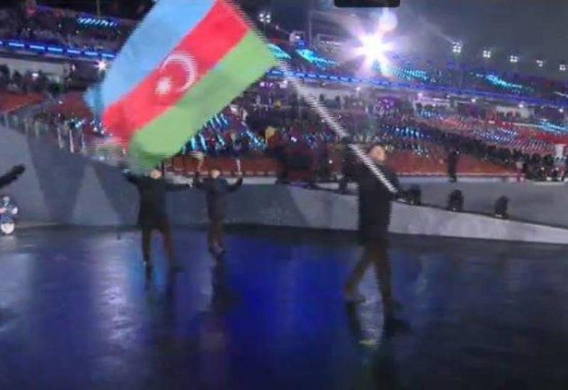 Патрик Брахнер пронес флаг Азербайджана на открытии Олимпийских игр в Пхенчхане