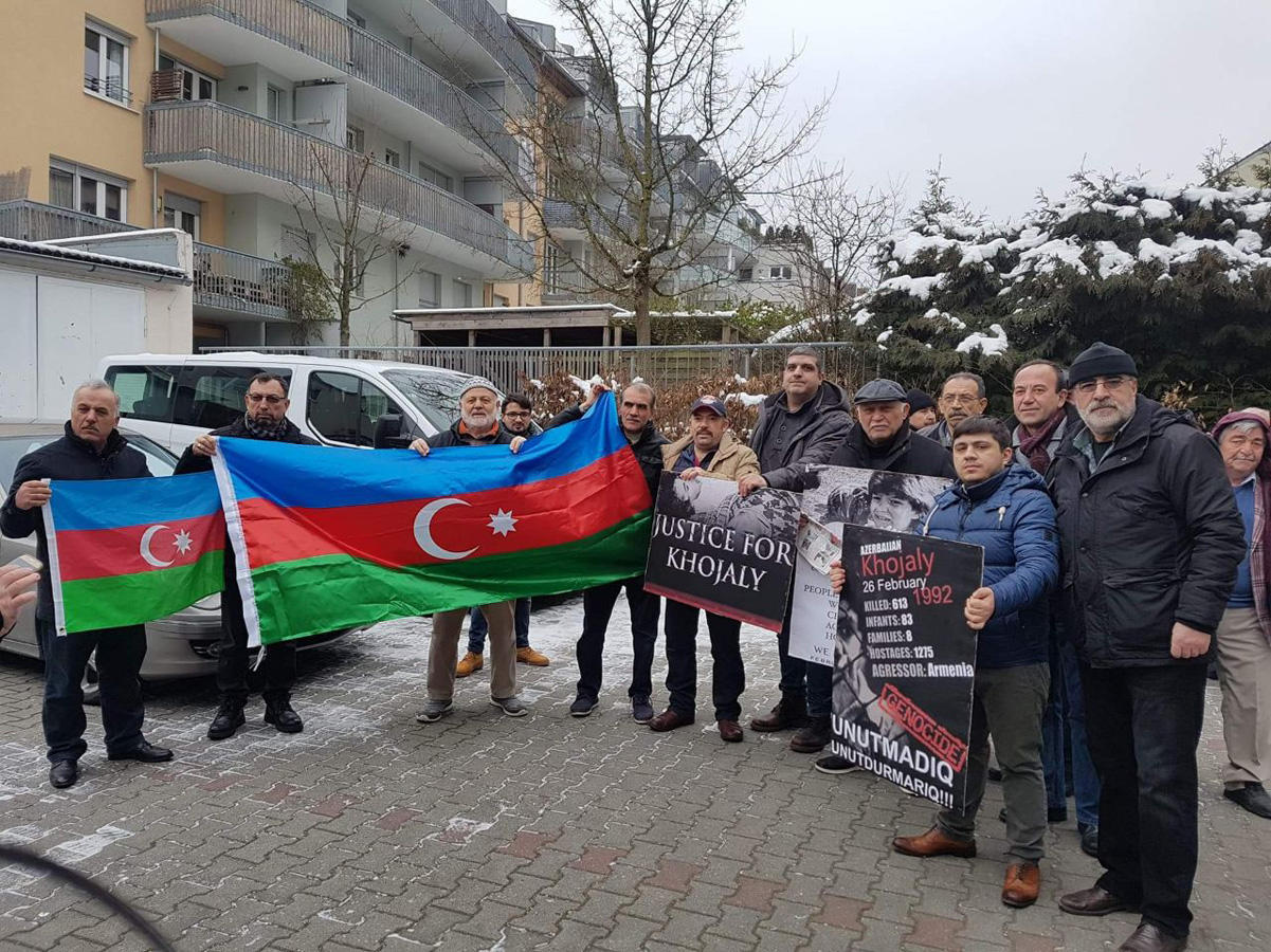 В Мюнхене проведена акция протеста в связи с Ходжалинским геноцидом