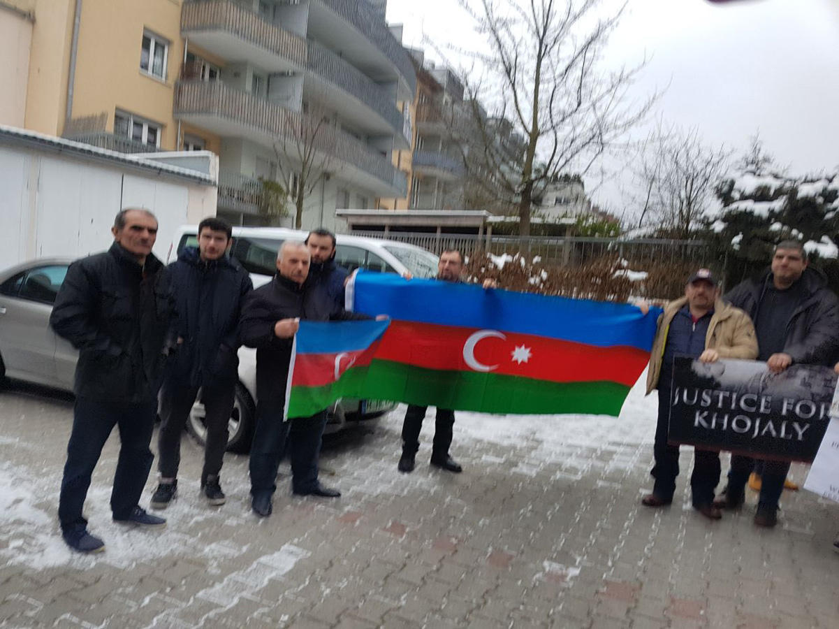 В Мюнхене проведена акция протеста в связи с Ходжалинским геноцидом