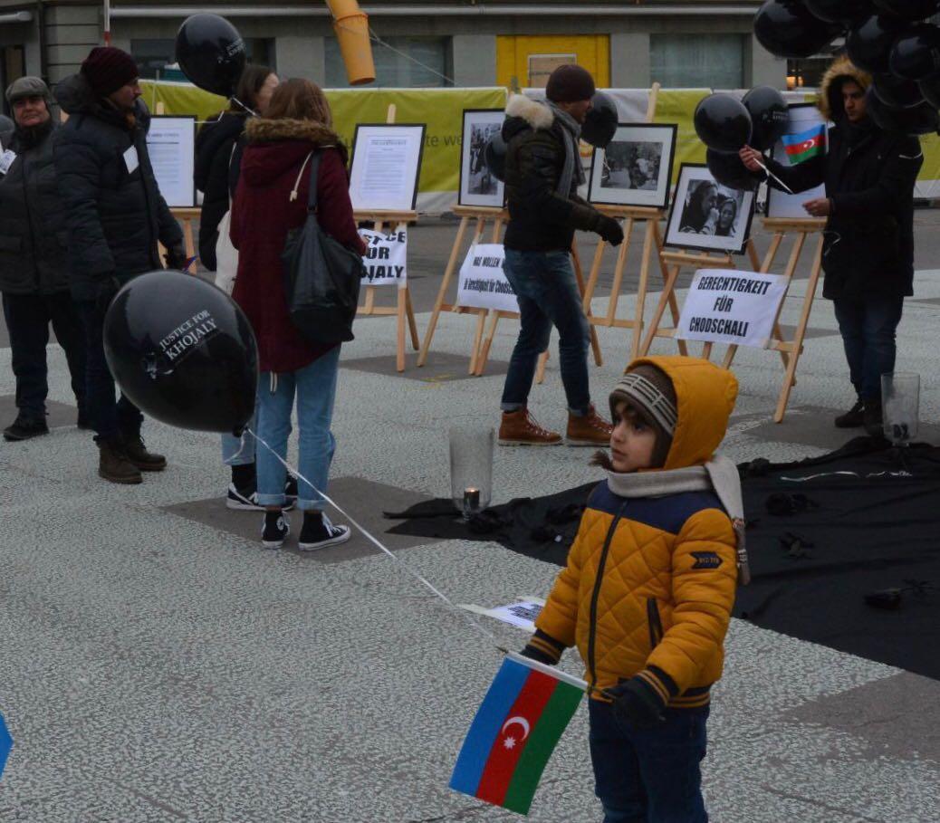 Xocalı soyqırımının 26-cı ildönümü ilə əlaqədar İsveçrədə aksiya təşkil olunub