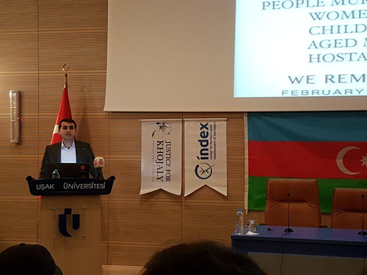 Türkiyənin Uşak Universitetində Xocalı soyqırımı qurbanları anılıb