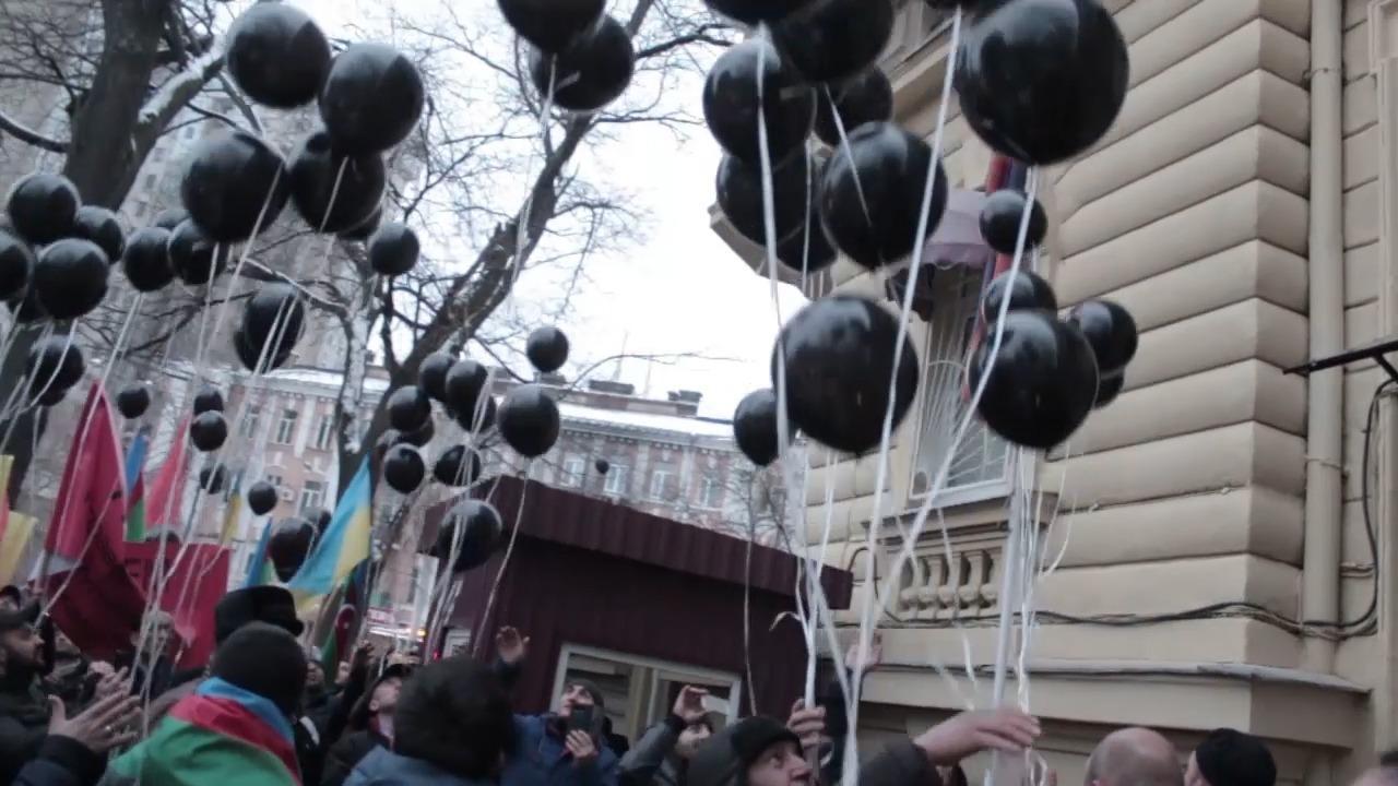 В Одессе прошла акция протеста в связи с Ходжалинским геноцидом
