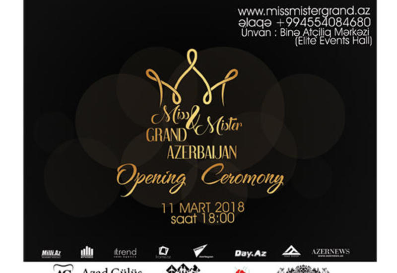 В Баку пройдет конкурс красоты Miss & Mister Grand Azerbaijan 2018