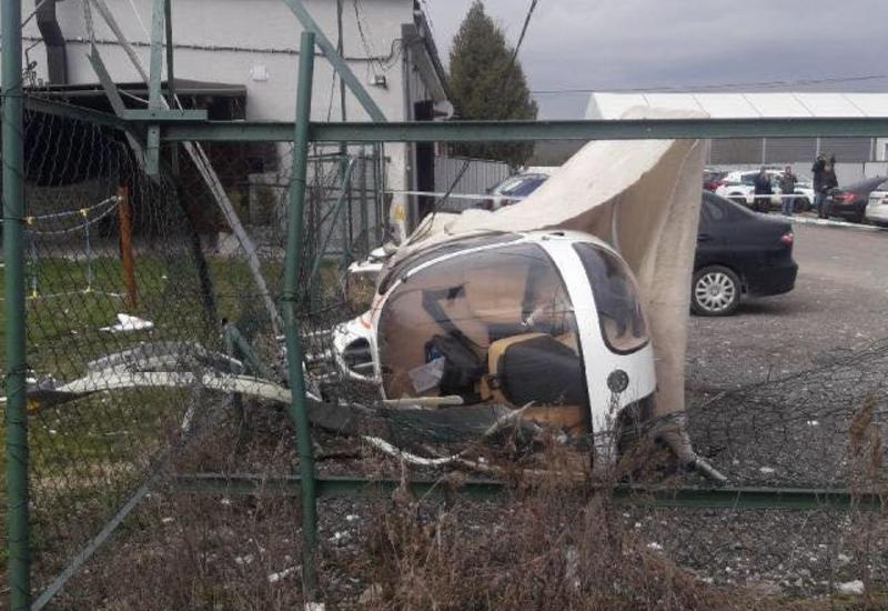 В Киеве упал гражданский вертолет