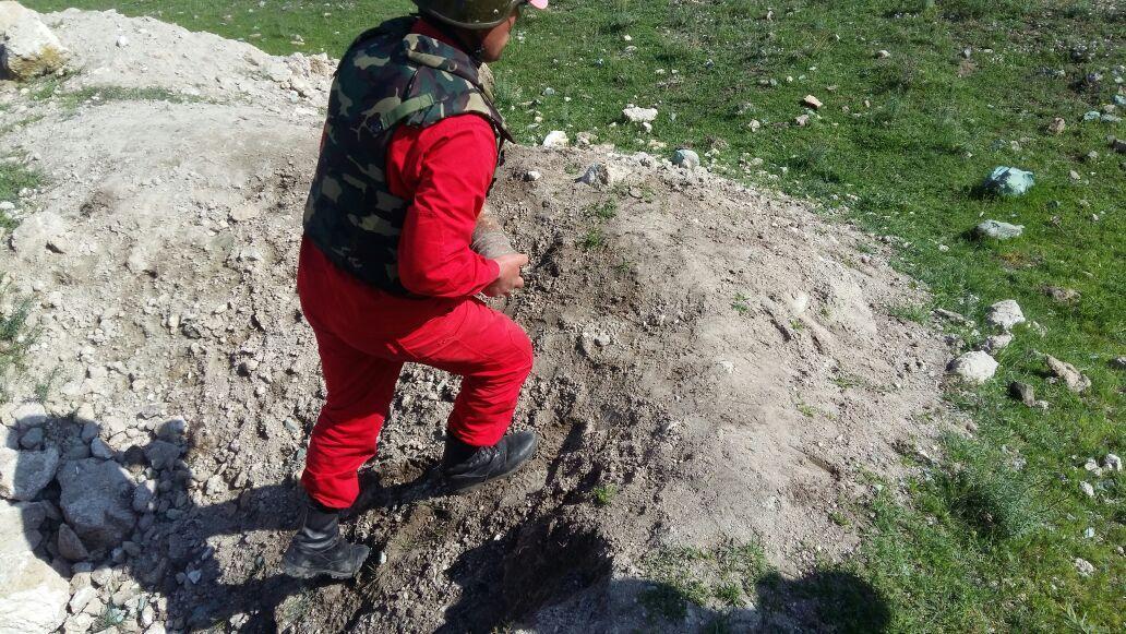Otlaq sahəsində 2 top mərmisi tapıldı