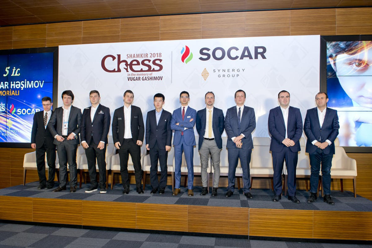 Cостоялось открытие V супертурнира по шахматам Shamkir Chess 2018