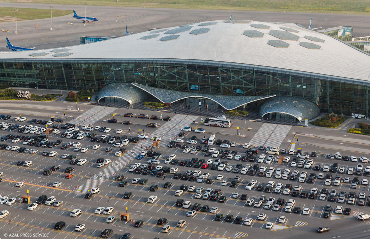 Уникальные кадры Международного аэропорта Гейдар Алиев