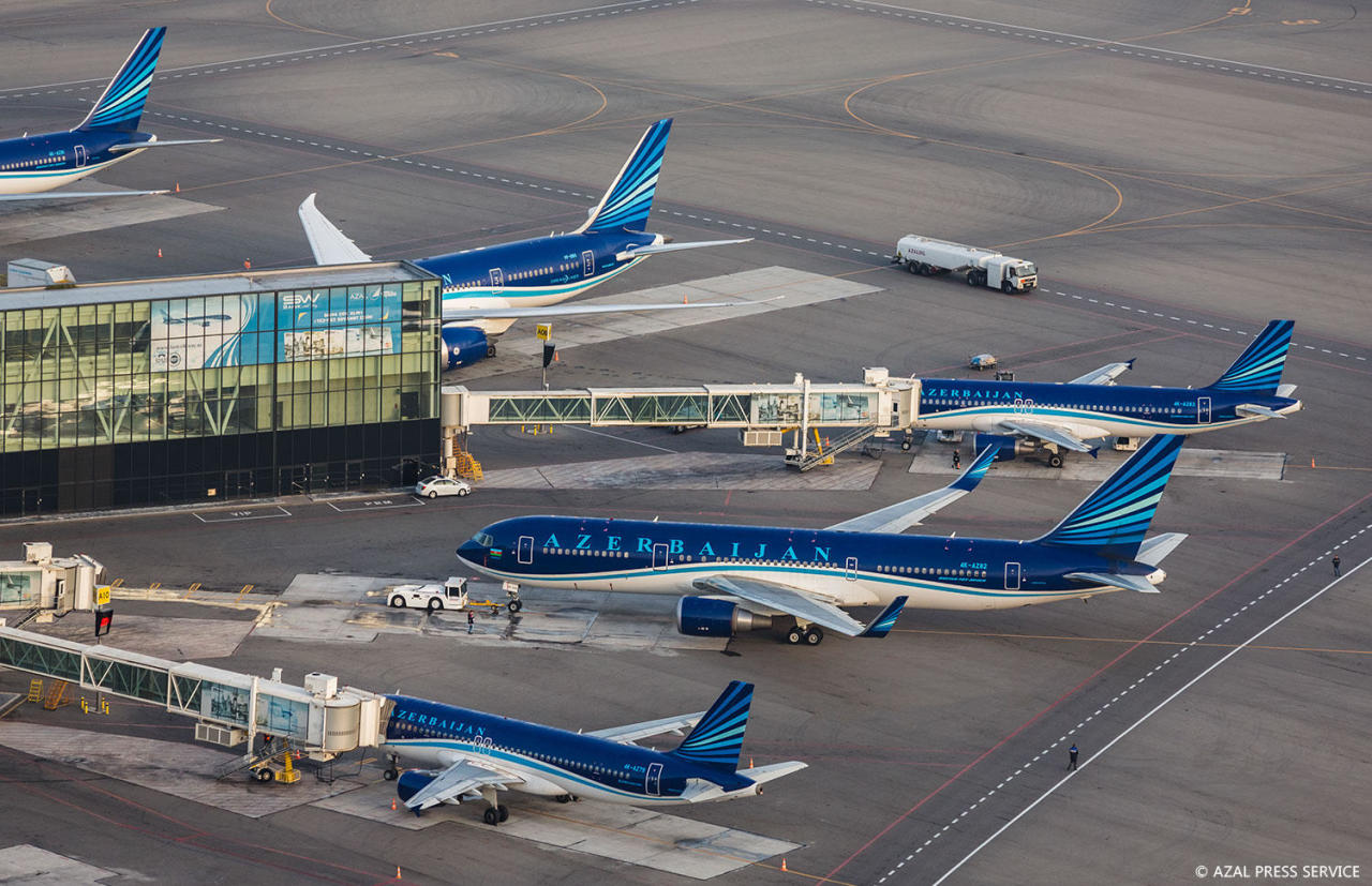 Уникальные кадры Международного аэропорта Гейдар Алиев