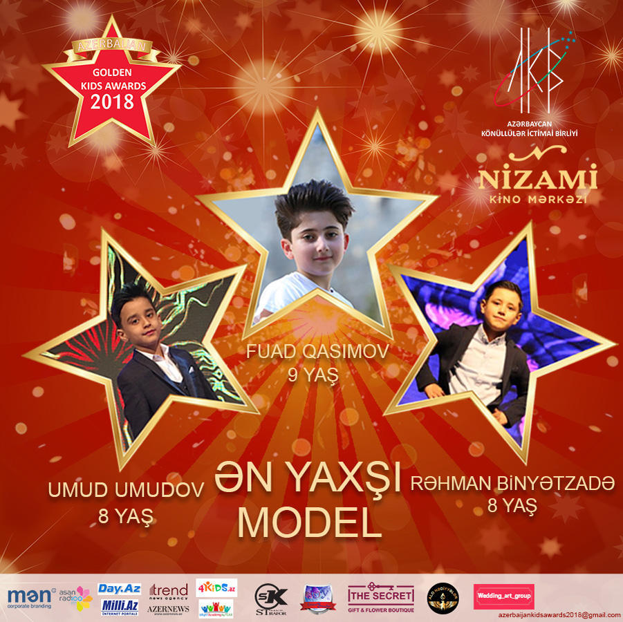 Названы первые номинанты проекта Azerbaijan Golden Kids Awards 2018