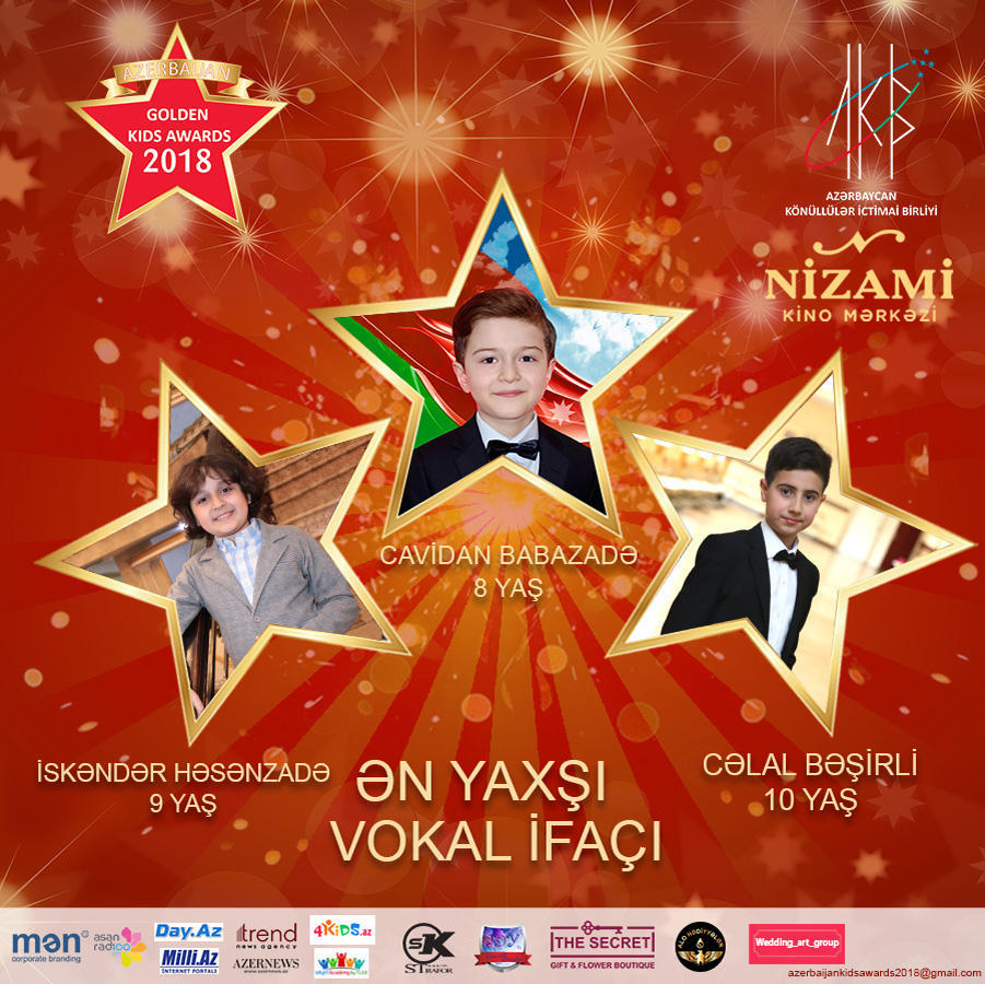 Названы первые номинанты проекта Azerbaijan Golden Kids Awards 2018