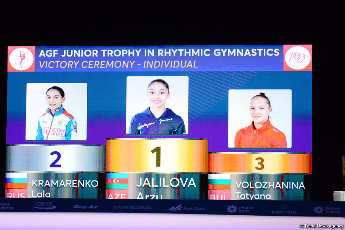 В Баку награждены призеры AGF Junior Trophy в упражнениях с булавами и лентой