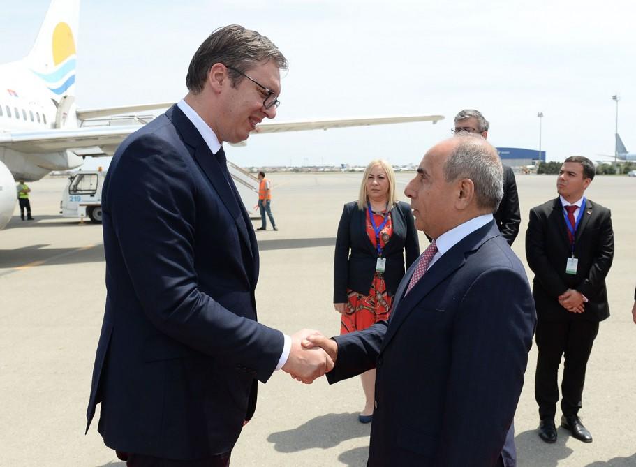 Президенты Азербайджана и Сербии выступили с заявлениями для печати