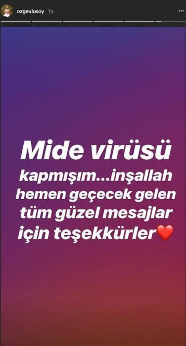 Özge Ulusoy xəstəxanaya yerləşdirilib