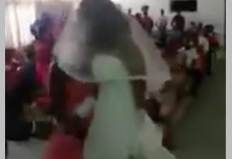 Девушка в наряде невесты заявилась на свадьбу любовника и устроила скандал