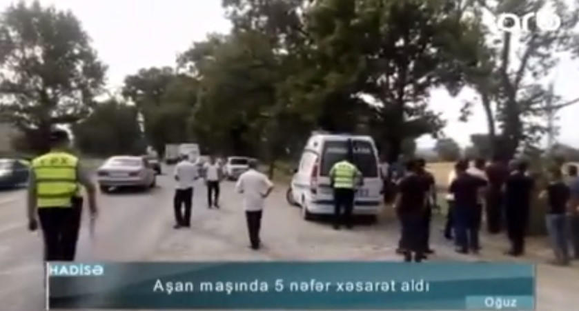 Azyaşlıların da xəsarət aldığı qəzanın GÖRÜNTÜLƏRİ