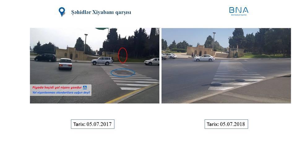 В Баку на некоторых пешеходных переходах установлены пандусы и железные поручни