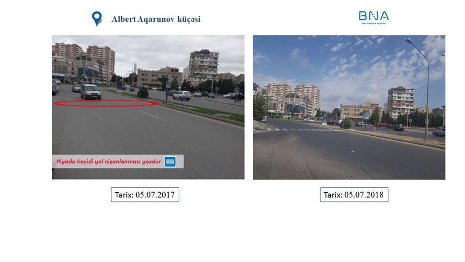 В Баку на некоторых пешеходных переходах установлены пандусы и железные поручни