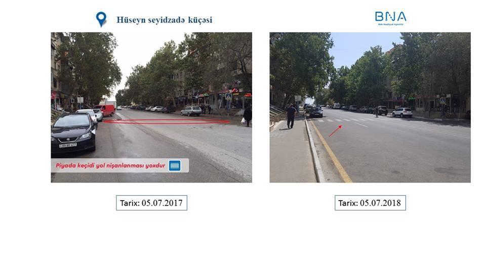 В Баку на некоторых пешеходных переходах установлены пандусы и железные поручни