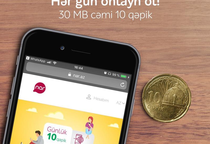 “Nar”-dan 10 qəpiyə günlük internet paketi təklifi