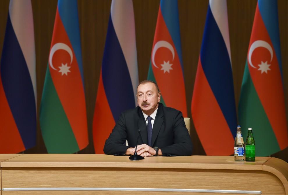 Президенты Ильхам Алиев и Владимир Путин приняли участие в церемонии официального открытия IX Азербайджано-российского межрегионального форума в Баку
