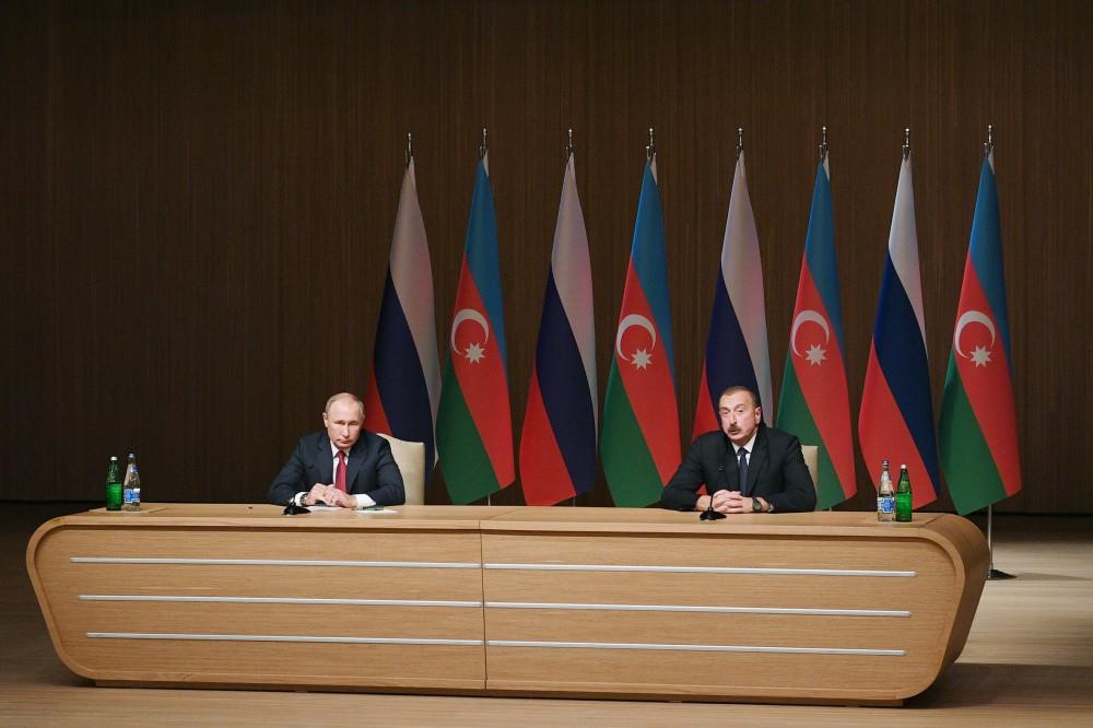 Президенты Ильхам Алиев и Владимир Путин приняли участие в церемонии официального открытия IX Азербайджано-российского межрегионального форума в Баку