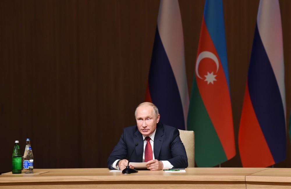 Президенты Ильхам Алиев и Владимир Путин приняли участие в церемонии официального открытия IX Азербайджано-российского межрегионального форума в Баку