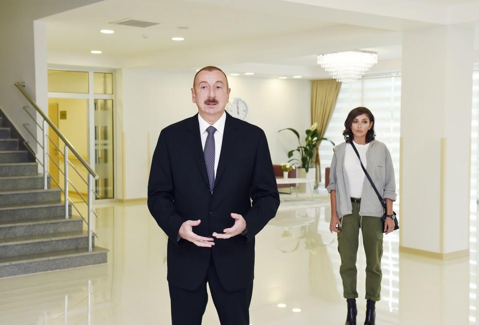 Поездка Президента Ильхама Алиева и Первой леди Мехрибан Алиевой в Губинский район