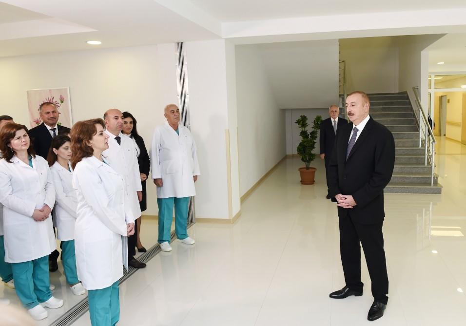 Поездка Президента Ильхама Алиева и Первой леди Мехрибан Алиевой в Губинский район