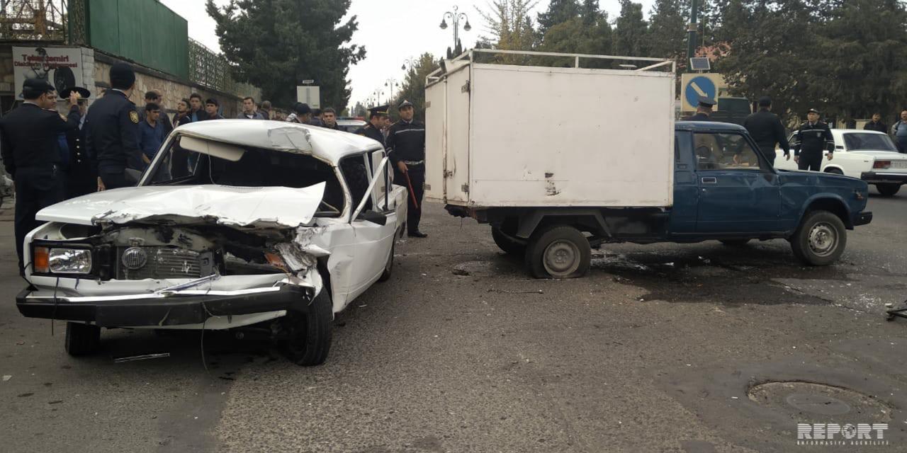 В Товузе перевернулся автомобиль для перевозки хлеба, есть пострадавшие