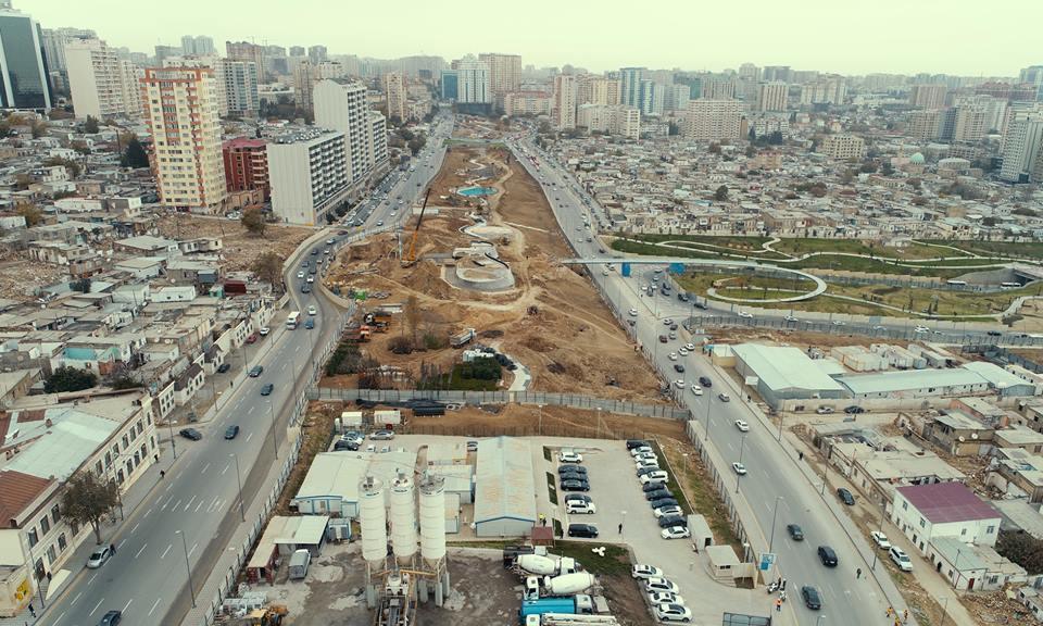 Bakının mərkəzində nəhəng park salınır