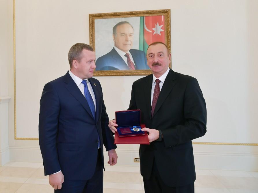 Президенту Ильхаму Алиеву вручен орден «За заслуги перед Астраханской областью»