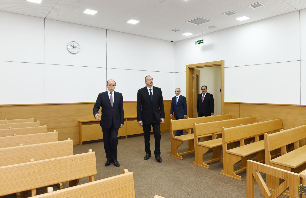 Президент Ильхам Алиев принял участие в открытии нового здания Бинагадинского районного суда