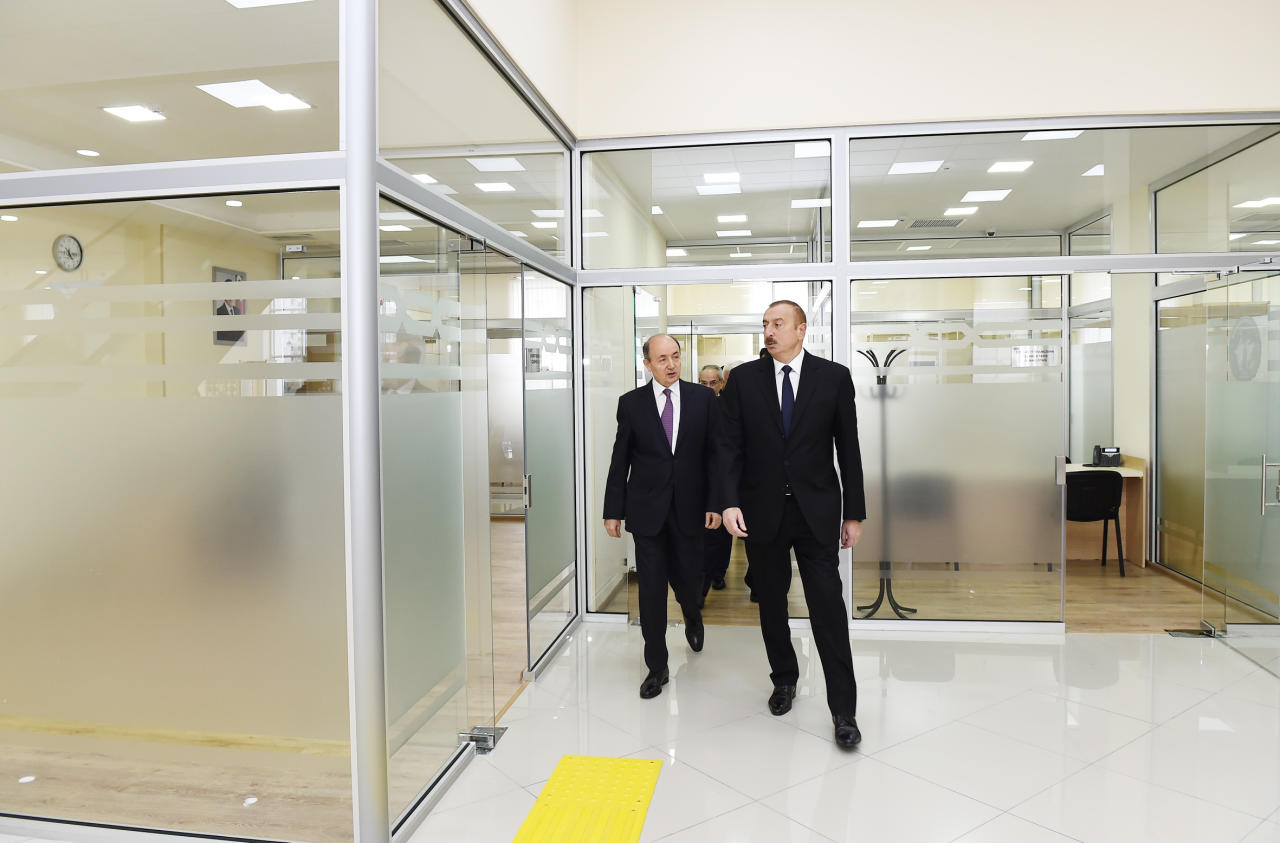 Президент Ильхам Алиев принял участие в открытии нового здания Бинагадинского районного суда
