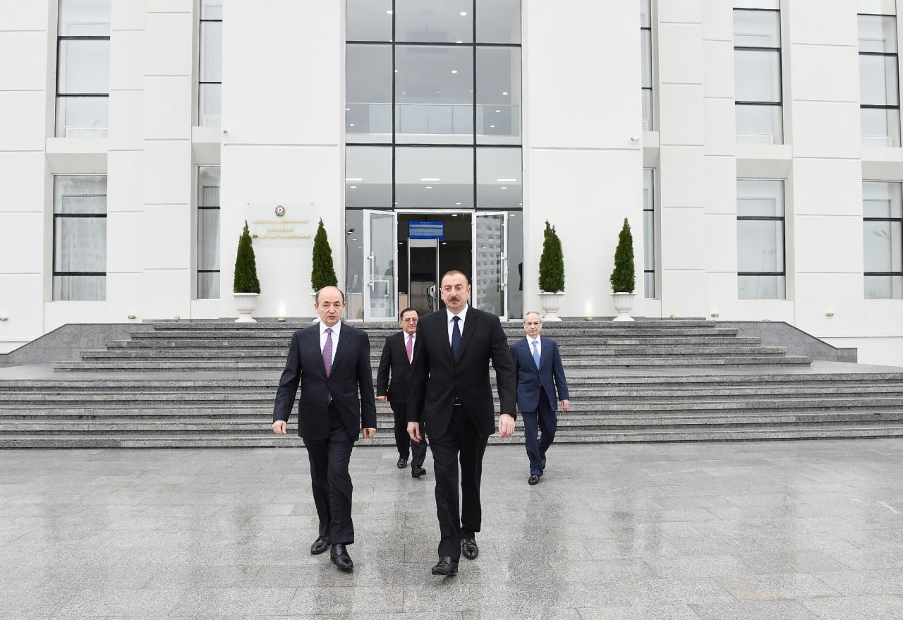 Президент Ильхам Алиев принял участие в открытии нового здания Бинагадинского районного суда